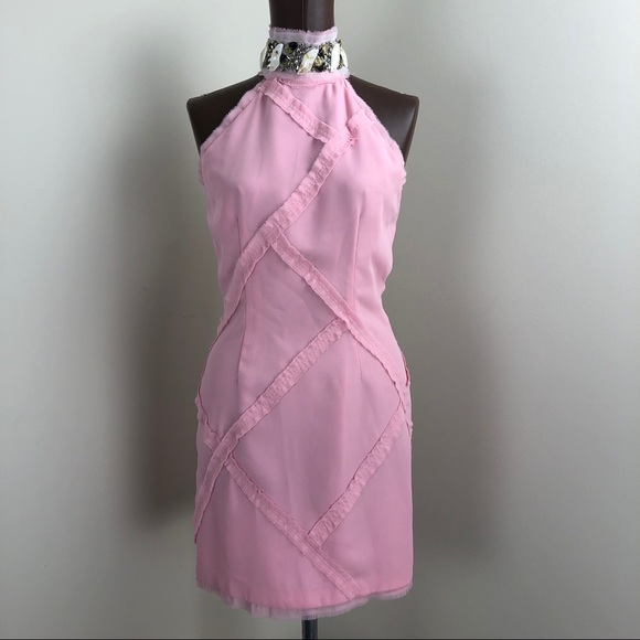 Christina Makowsky Slashed Frayed Razorback Dress - Picture 1 of 6
